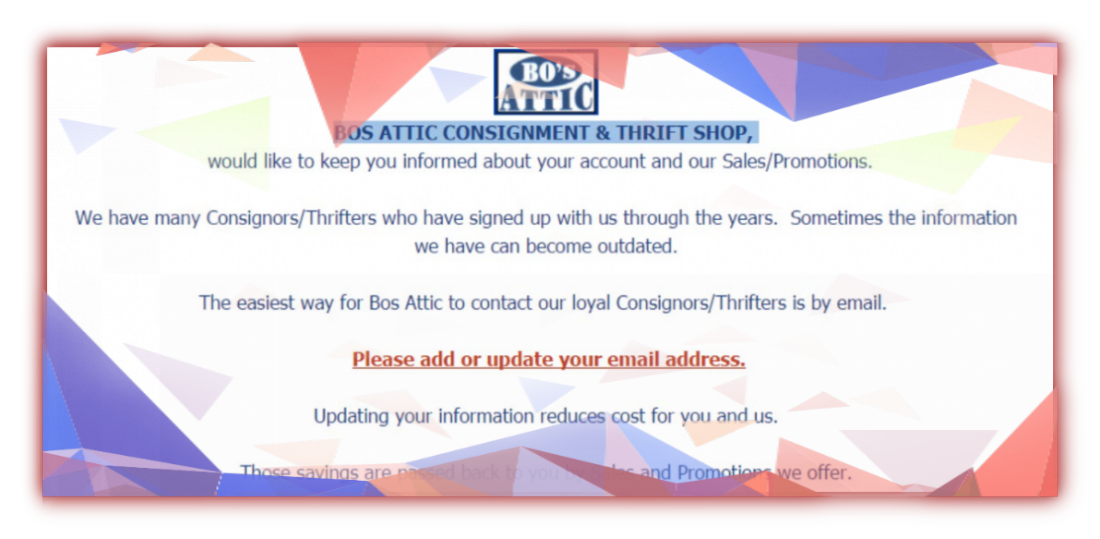 Consignment Email Welcome to Consignment - Welcome to Consignment
